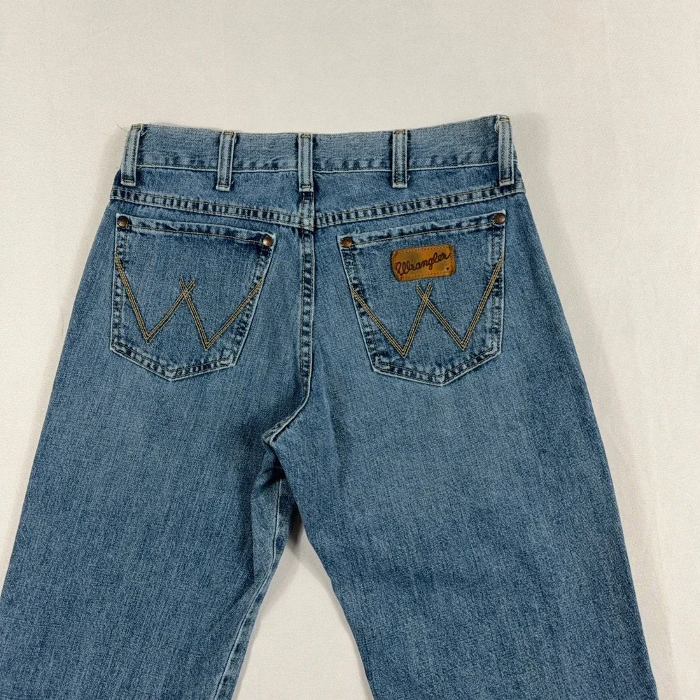 Wrangler Retro Relaxed Straight Leg Denim Jeans 30x34‎ Medium Wash Blue Cotton